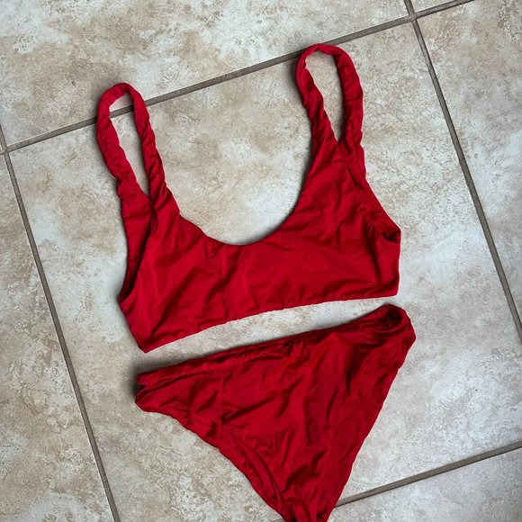 MAI Swim Red Bonita Top Size S - Picture 3 of 5